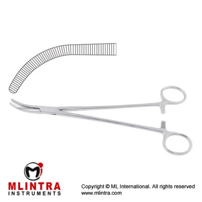 Wertheim Hysterectomy Forcep Curved Stainless Steel, 26 cm - 10 1/4"